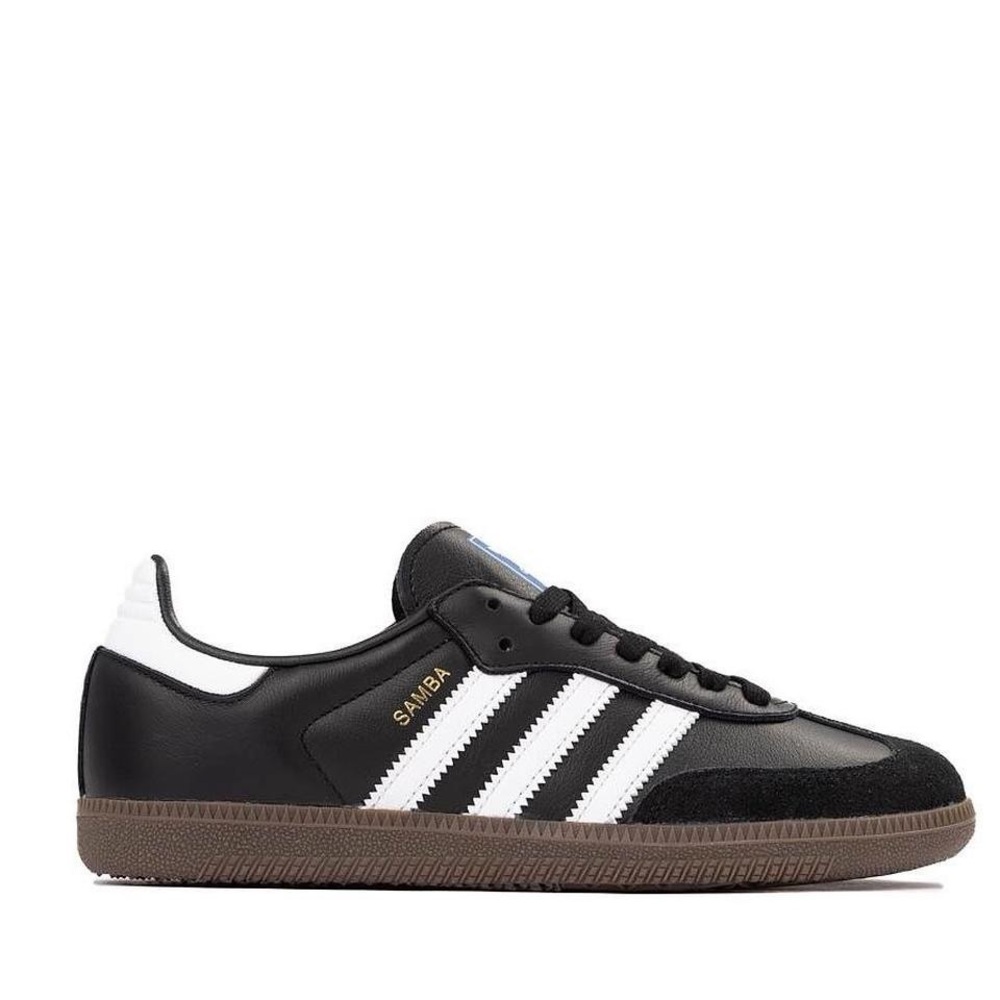 adidas Samba Low-Top Sneaker in Black, White & Brown